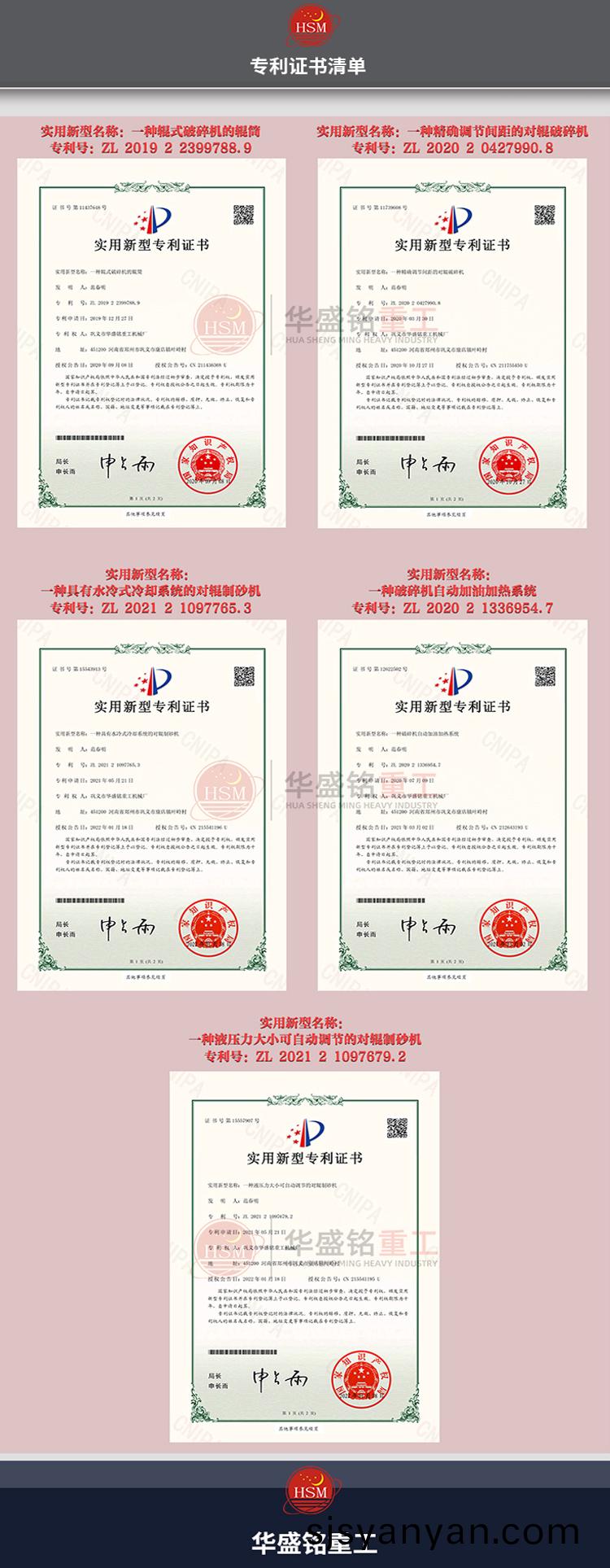 液壓(ya)對(dui)輥(gun)製砂(sha)機